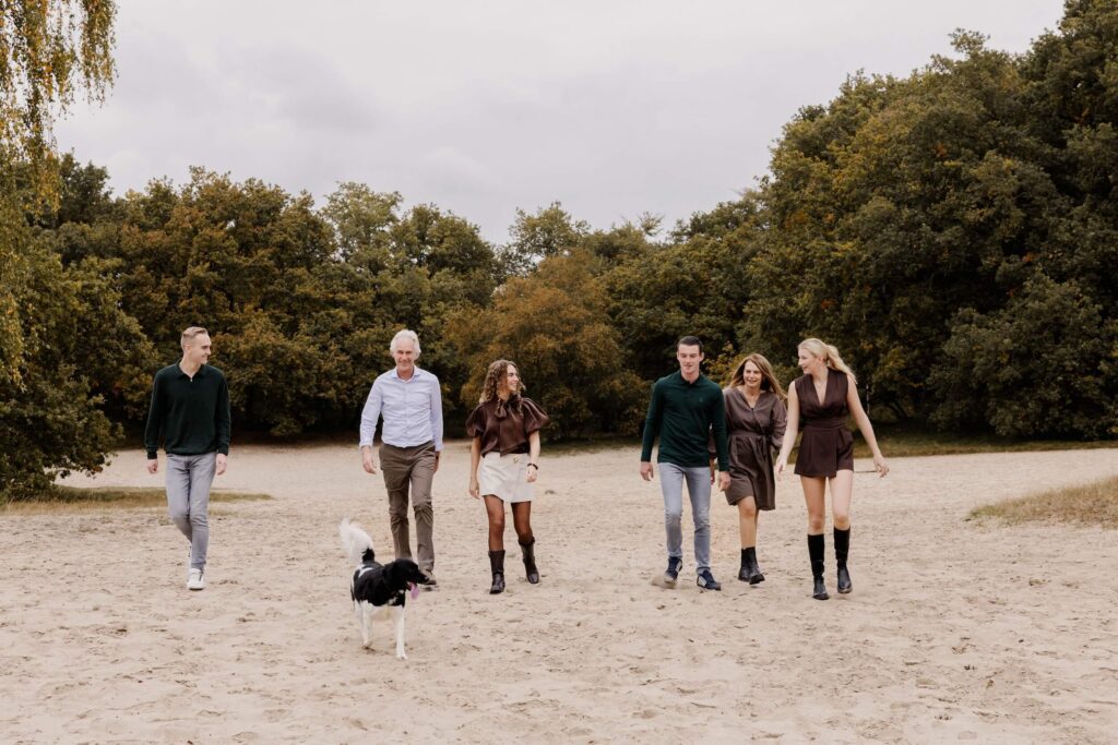 Familie fotoshoot op zandverstuiving